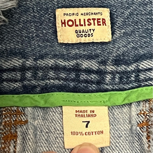 Hollister Y2K denim ruffle low rise micro mini skirt with raw hem - Picture 10 of 11